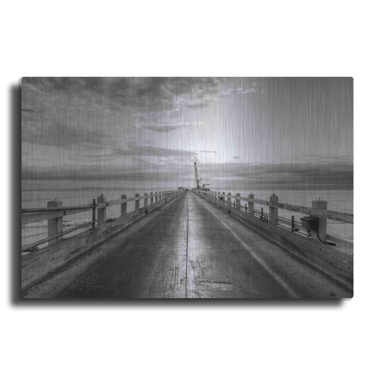 Luxe Metal Art 'Carpinteria Pier View II' by Chris Moyer, Metal Wall Art