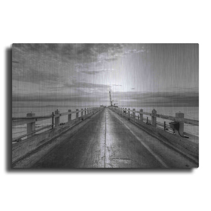 Luxe Metal Art 'Carpinteria Pier View II' by Chris Moyer, Metal Wall Art