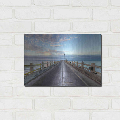 Luxe Metal Art 'Carpinteria Pier View I' by Chris Moyer, Metal Wall Art,16x12