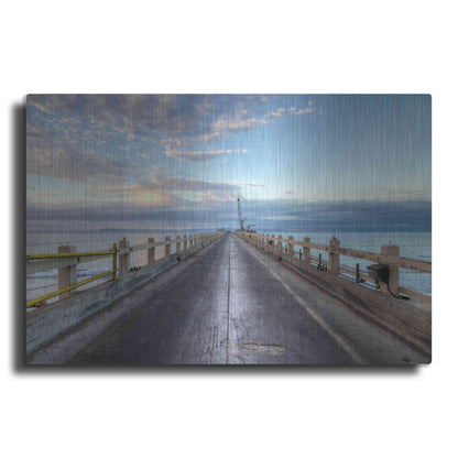 Luxe Metal Art 'Carpinteria Pier View I' by Chris Moyer, Metal Wall Art