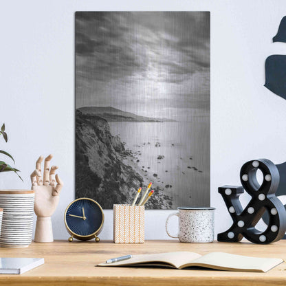 Luxe Metal Art 'Carpinteria Bluffs III' by Chris Moyer, Metal Wall Art,12x16