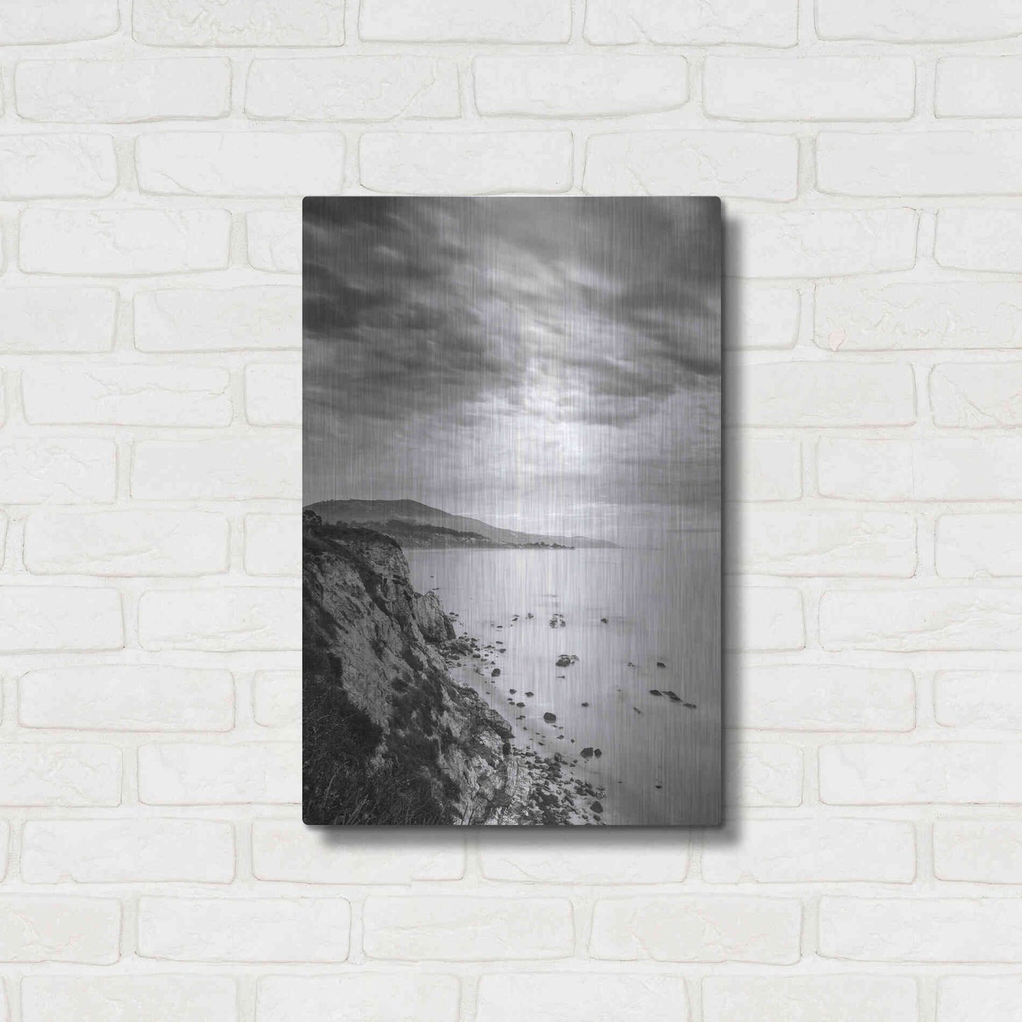 Luxe Metal Art 'Carpinteria Bluffs III' by Chris Moyer, Metal Wall Art,16x24
