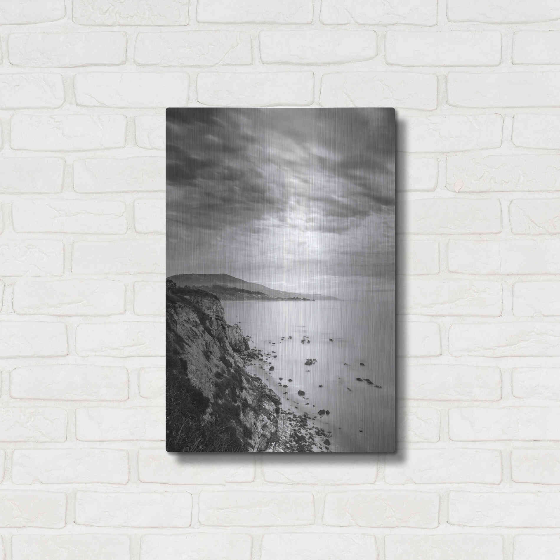 Luxe Metal Art 'Carpinteria Bluffs III' by Chris Moyer, Metal Wall Art,16x24