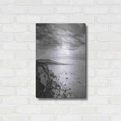 Luxe Metal Art 'Carpinteria Bluffs III' by Chris Moyer, Metal Wall Art,16x24