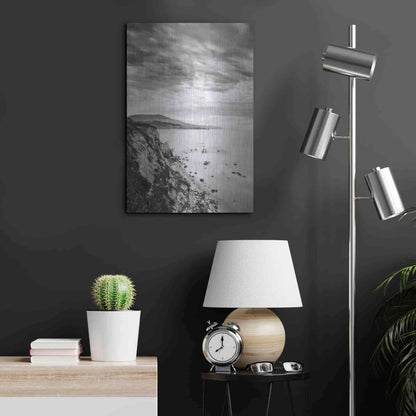 Luxe Metal Art 'Carpinteria Bluffs III' by Chris Moyer, Metal Wall Art,16x24