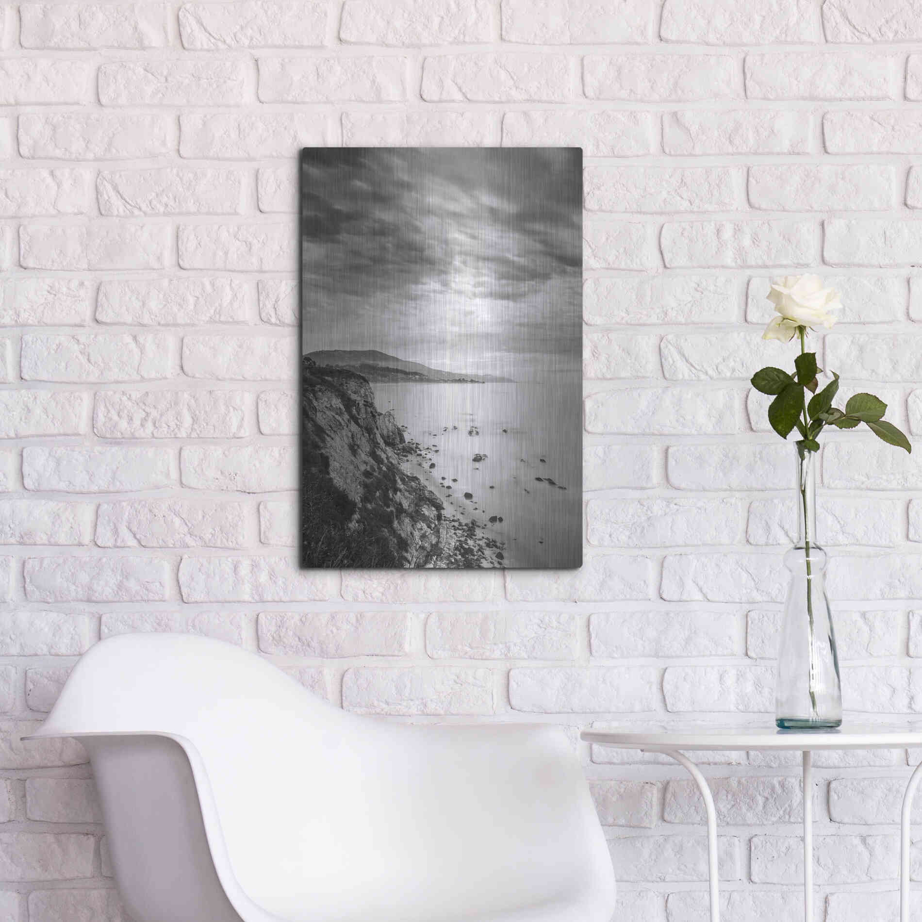 Luxe Metal Art 'Carpinteria Bluffs III' by Chris Moyer, Metal Wall Art,16x24