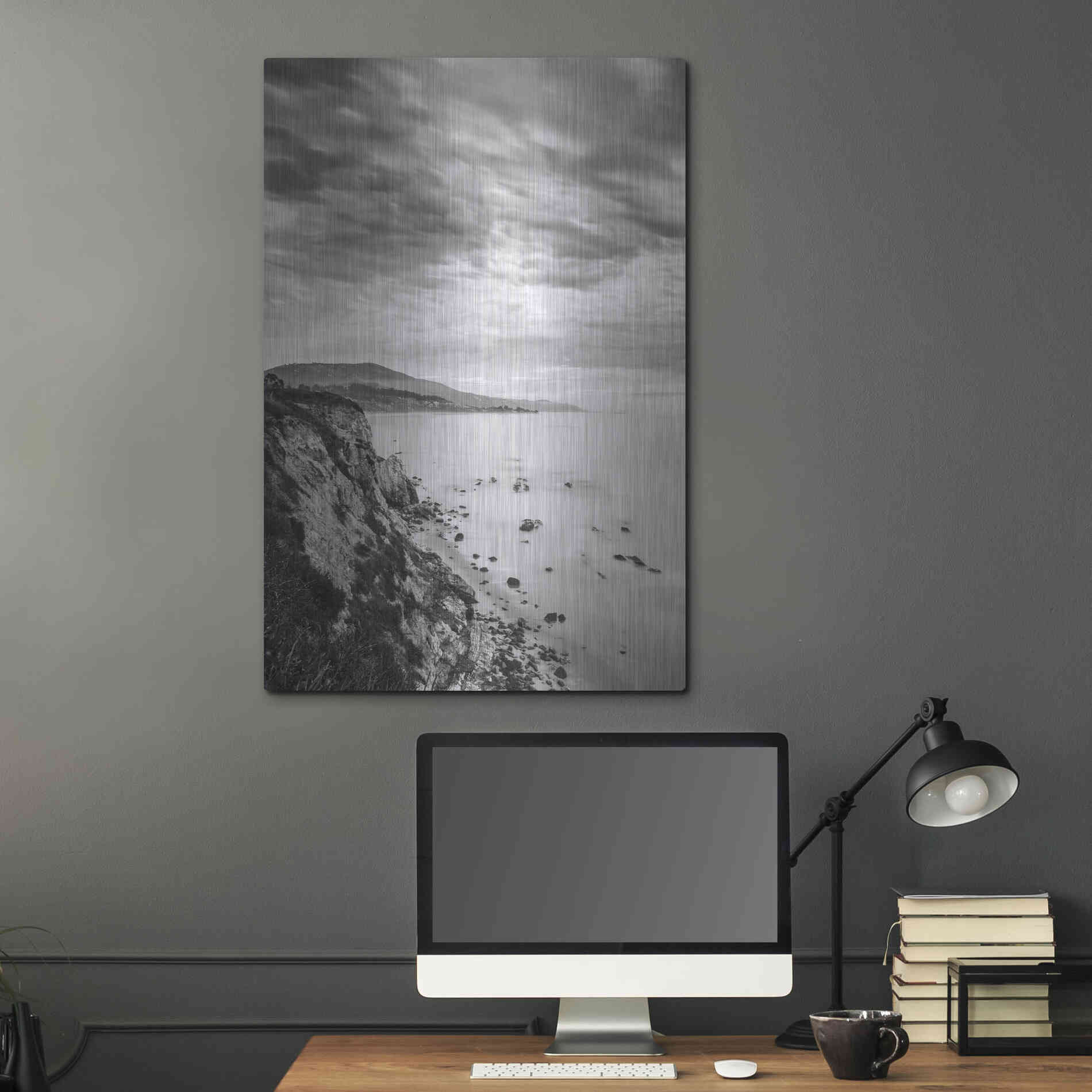 Luxe Metal Art 'Carpinteria Bluffs III' by Chris Moyer, Metal Wall Art,24x36