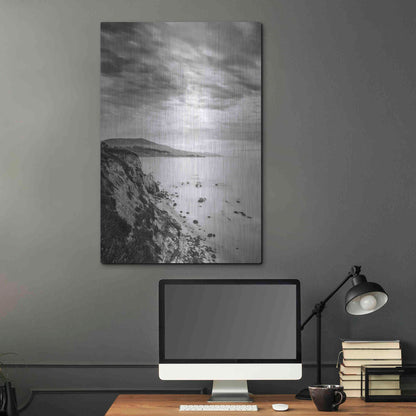Luxe Metal Art 'Carpinteria Bluffs III' by Chris Moyer, Metal Wall Art,24x36
