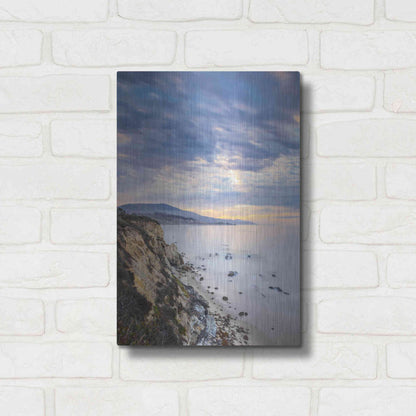 Luxe Metal Art 'Carpinteria Bluffs II' by Chris Moyer, Metal Wall Art,12x16