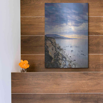 Luxe Metal Art 'Carpinteria Bluffs II' by Chris Moyer, Metal Wall Art,12x16