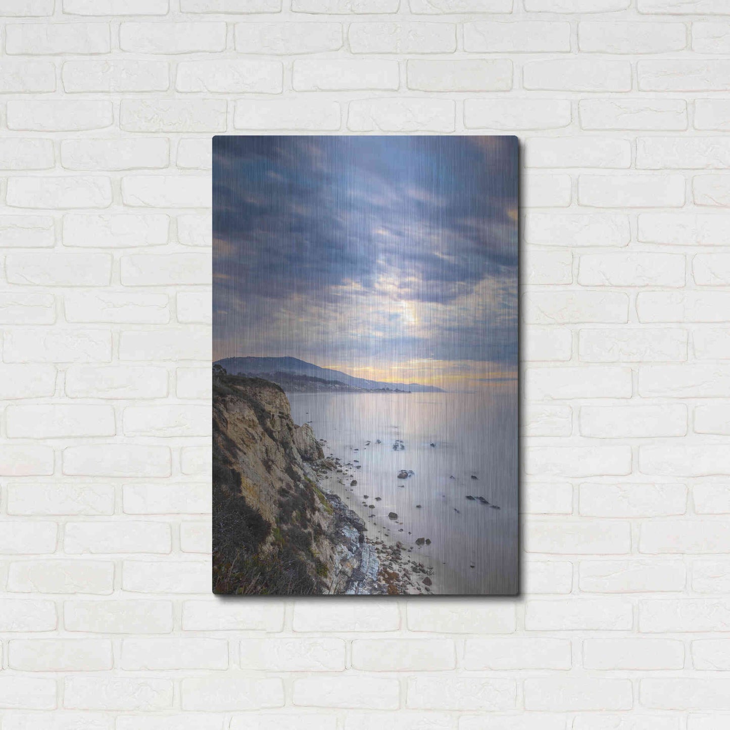 Luxe Metal Art 'Carpinteria Bluffs II' by Chris Moyer, Metal Wall Art,24x36