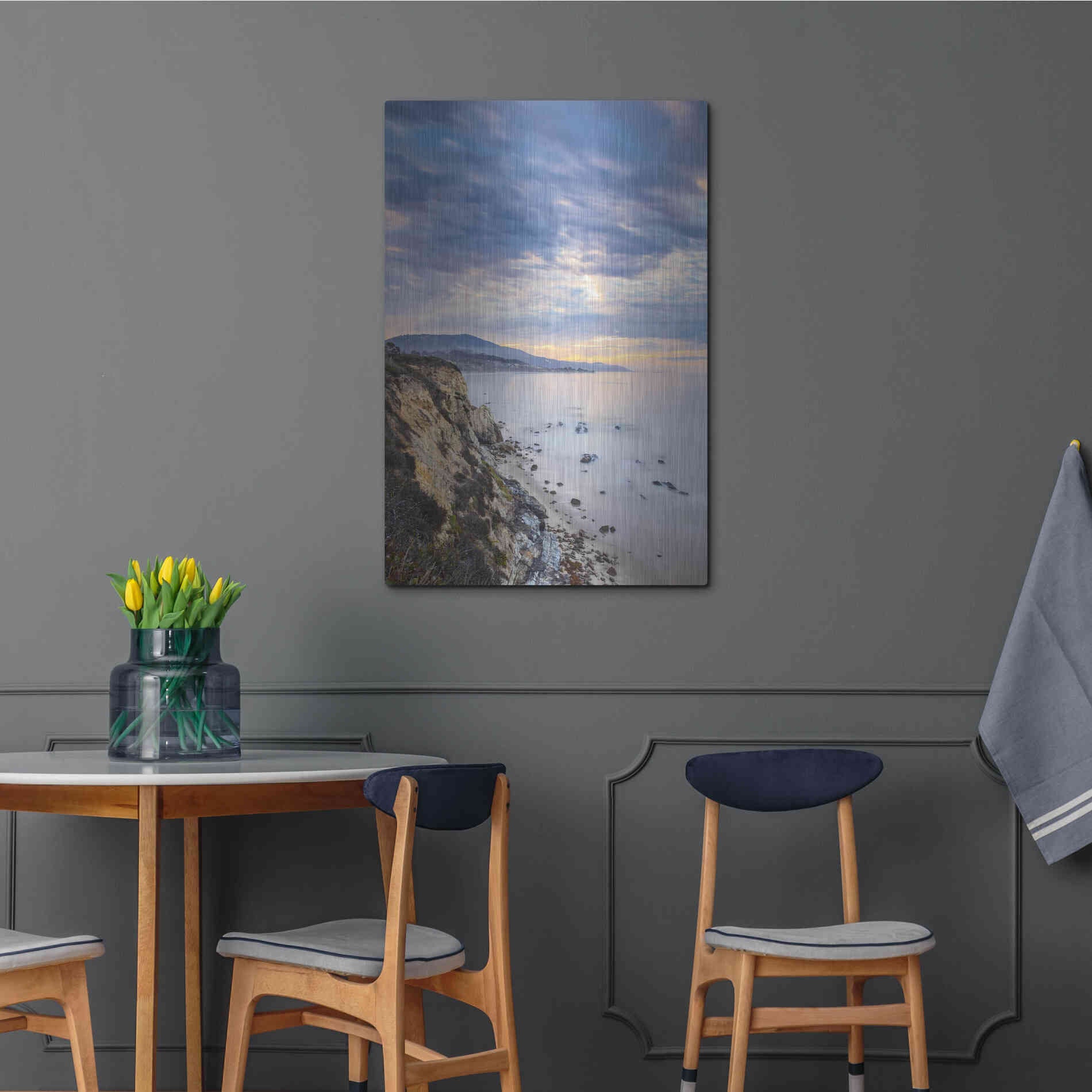 Luxe Metal Art 'Carpinteria Bluffs II' by Chris Moyer, Metal Wall Art,24x36