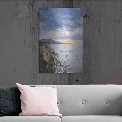 Luxe Metal Art 'Carpinteria Bluffs II' by Chris Moyer, Metal Wall Art,24x36