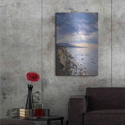 Luxe Metal Art 'Carpinteria Bluffs II' by Chris Moyer, Metal Wall Art,24x36