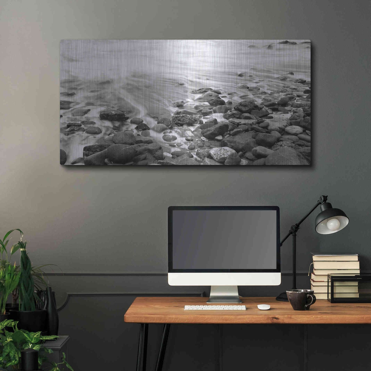 Luxe Metal Art 'Changing Tide' by Chris Moyer, Metal Wall Art,48x24