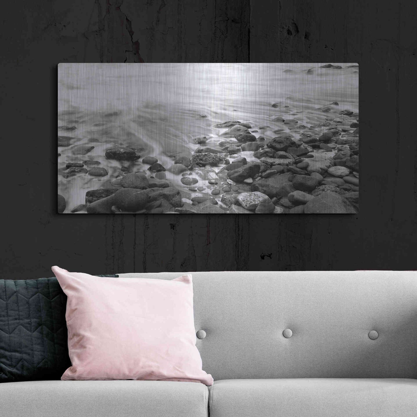 Luxe Metal Art 'Changing Tide' by Chris Moyer, Metal Wall Art,48x24