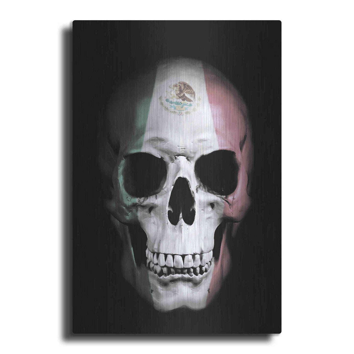 Luxe Metal Art 'Mexican Skull' by Nicklas Gustafsson, Metal Wall Art
