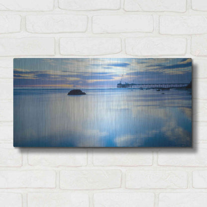 Luxe Metal Art 'Where Sky Meets Sea' by Chris Moyer, Metal Wall Art,24x12