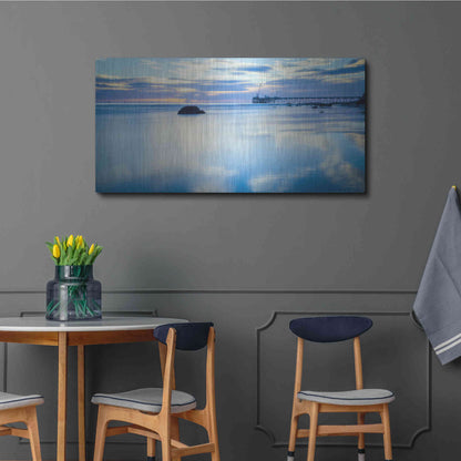 Luxe Metal Art 'Where Sky Meets Sea' by Chris Moyer, Metal Wall Art,48x24