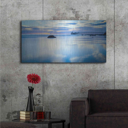 Luxe Metal Art 'Where Sky Meets Sea' by Chris Moyer, Metal Wall Art,48x24