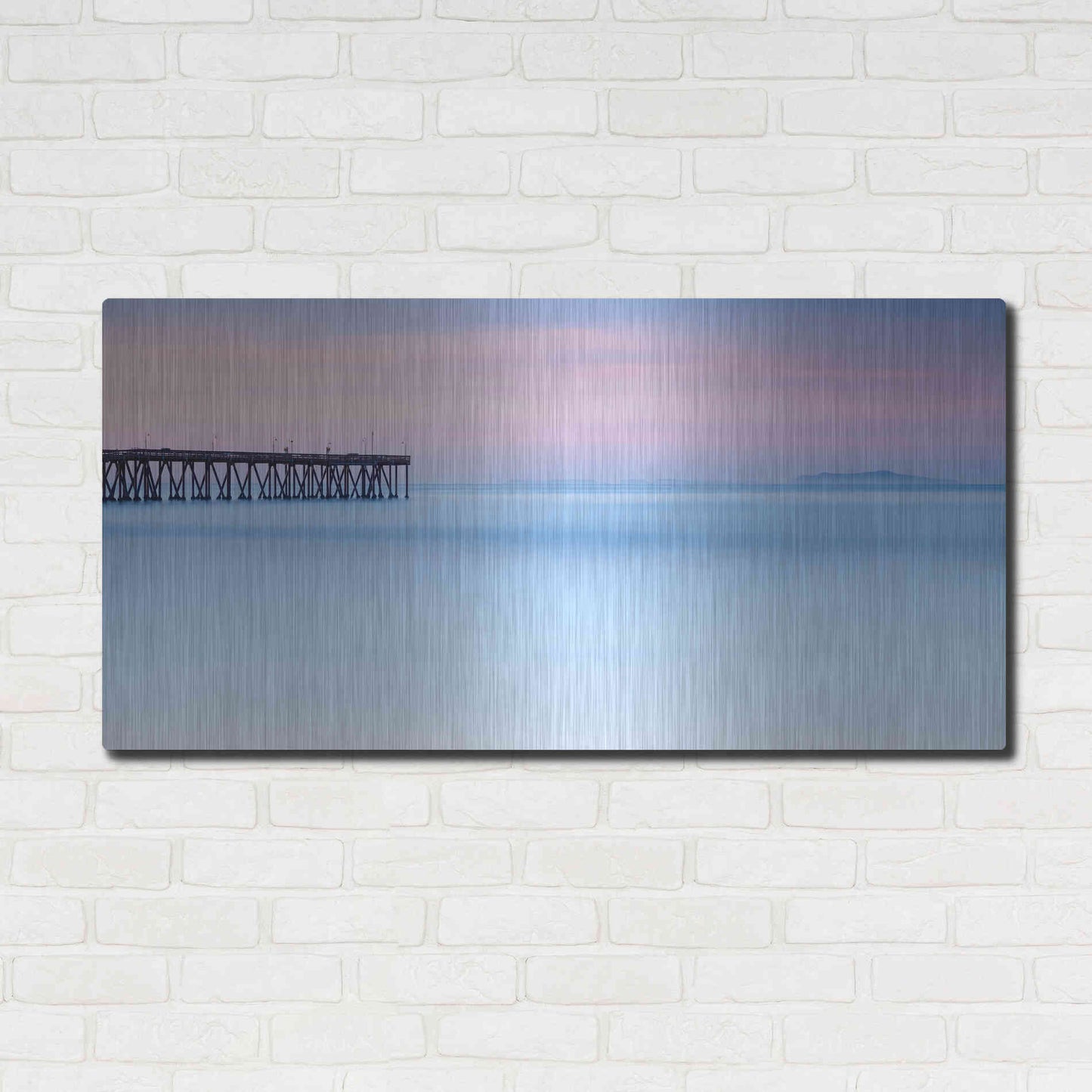 Luxe Metal Art 'Pier View to The Islands' by Chris Moyer, Metal Wall Art,48x24