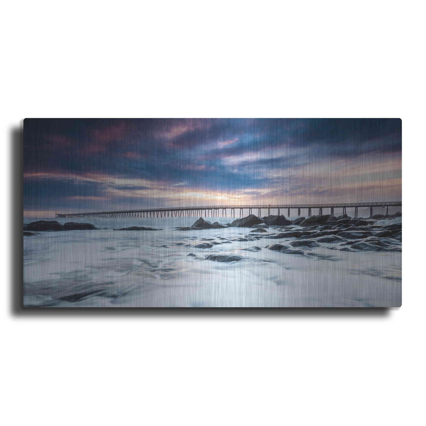 Luxe Metal Art 'Goleta Night' by Chris Moyer, Metal Wall Art