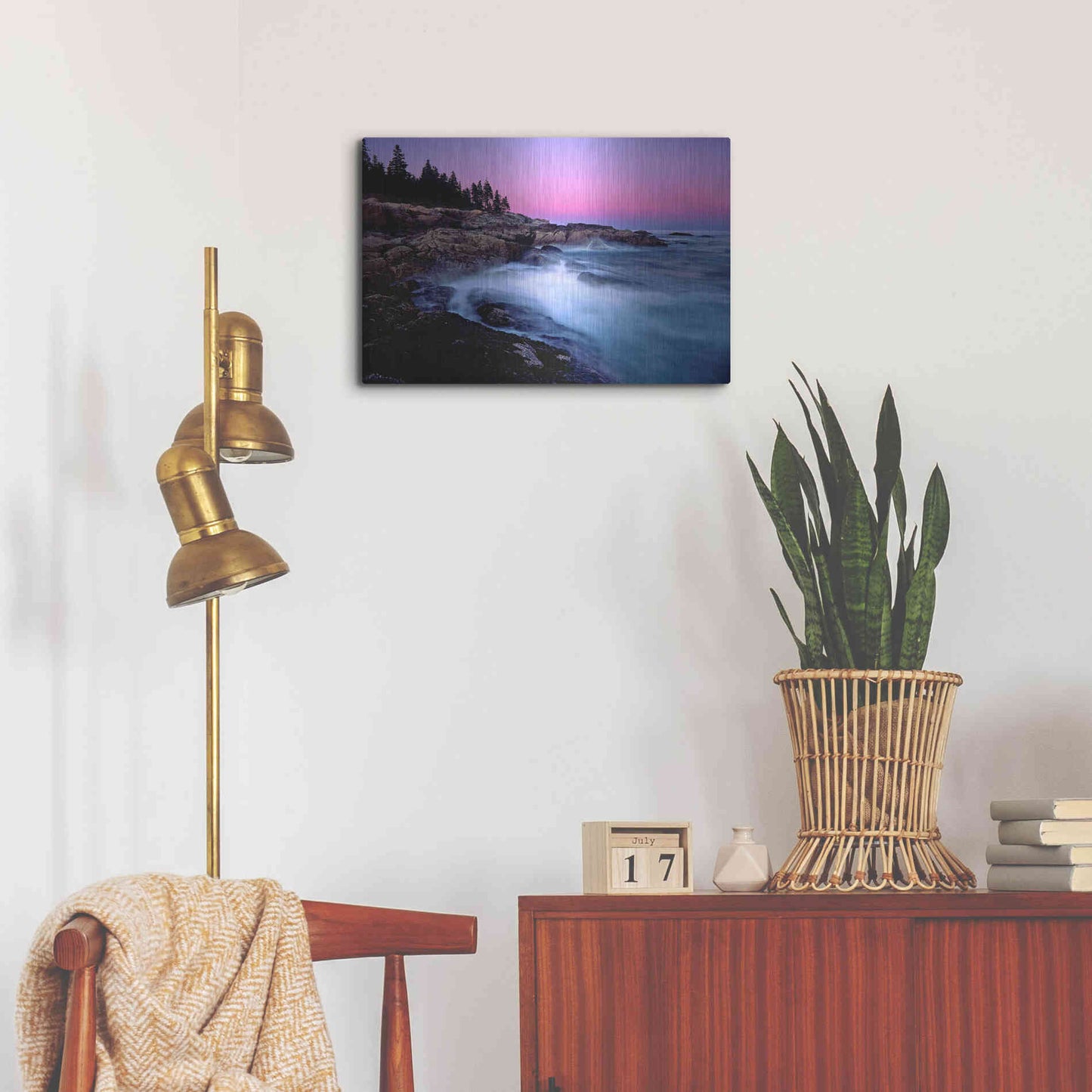 Luxe Metal Art 'Acadia Dusk' by Mike Jones, Metal Wall Art,24x16