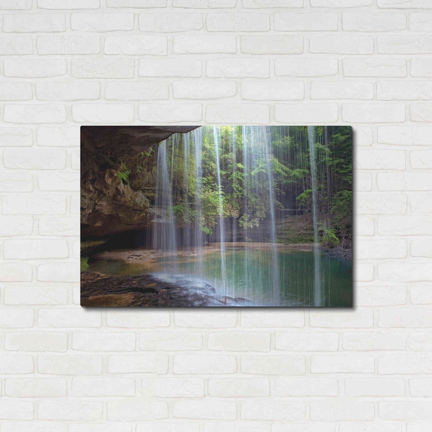 Luxe Metal Art 'Alabama Caney Creek Veil' by Mike Jones, Metal Wall Art,36x24