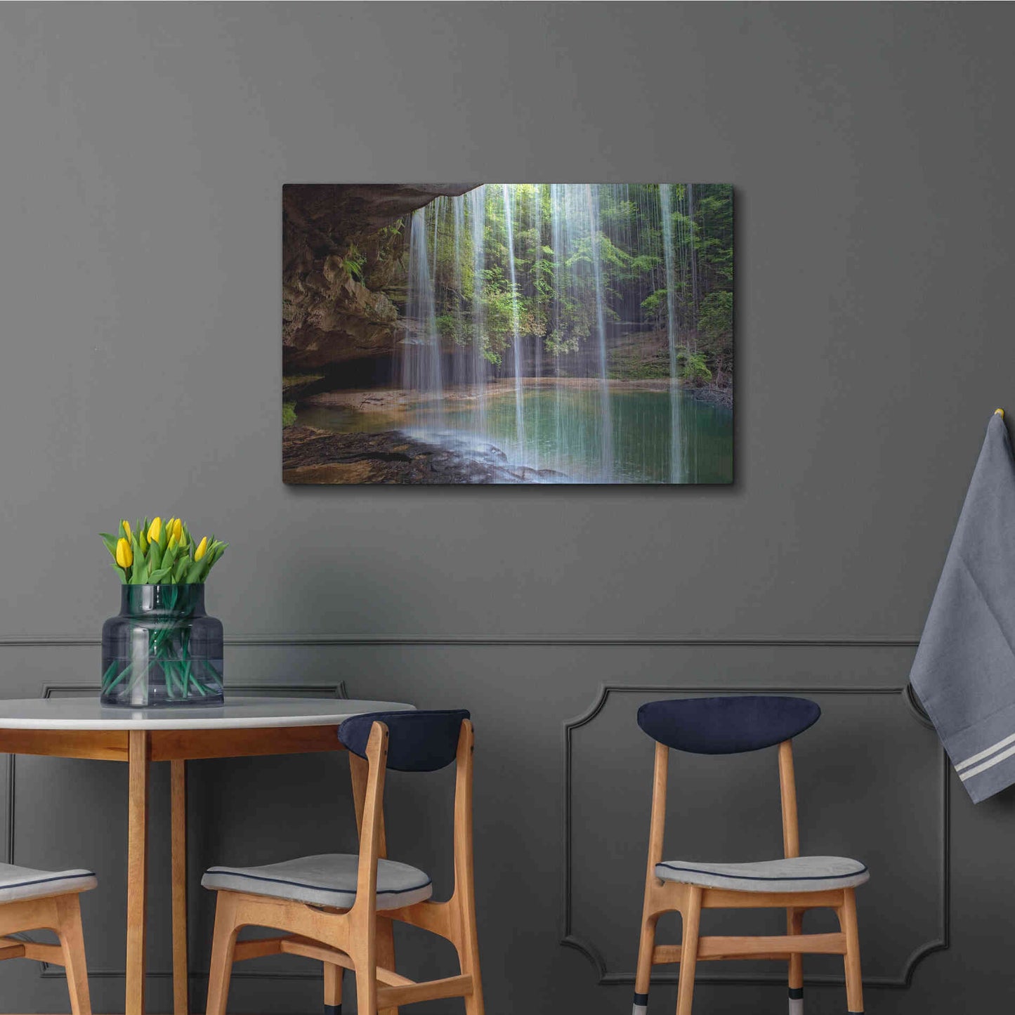 Luxe Metal Art 'Alabama Caney Creek Veil' by Mike Jones, Metal Wall Art,36x24