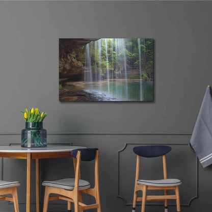 Luxe Metal Art 'Alabama Caney Creek Veil' by Mike Jones, Metal Wall Art,36x24