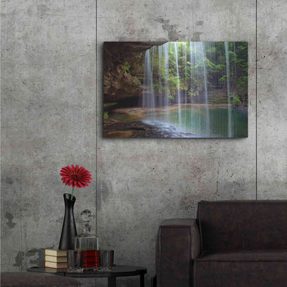 Luxe Metal Art 'Alabama Caney Creek Veil' by Mike Jones, Metal Wall Art,36x24