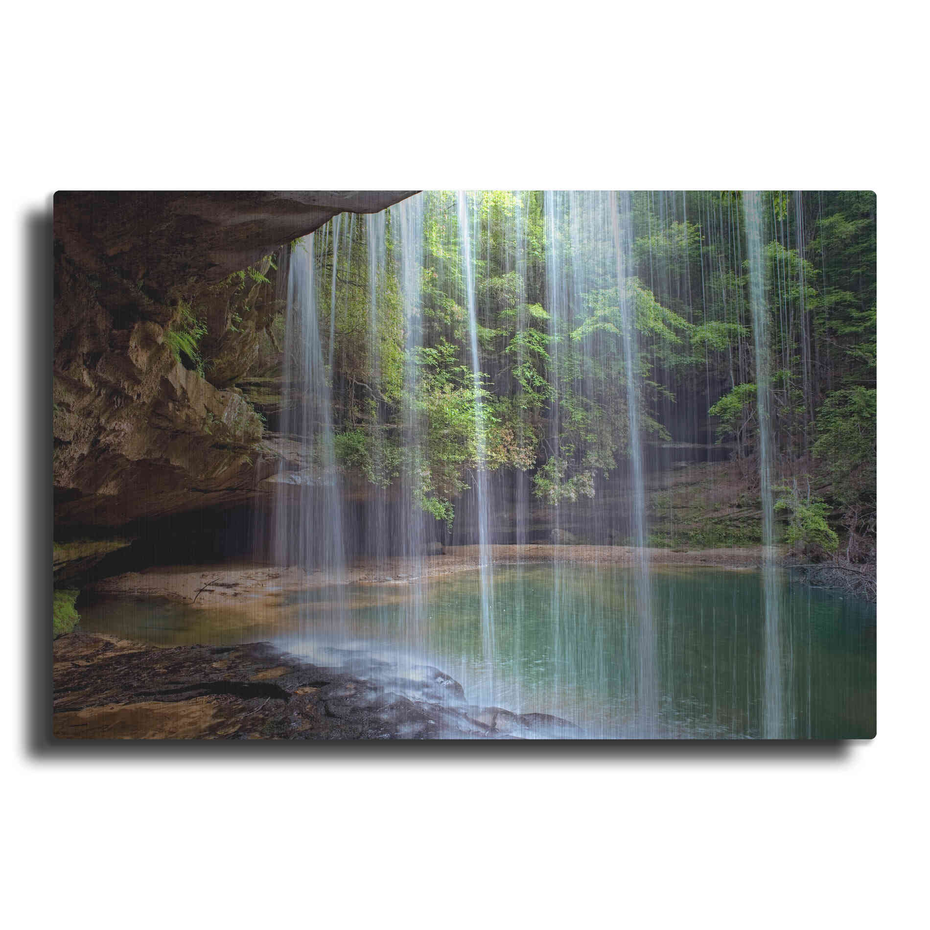 Luxe Metal Art 'Alabama Caney Creek Veil' by Mike Jones, Metal Wall Art