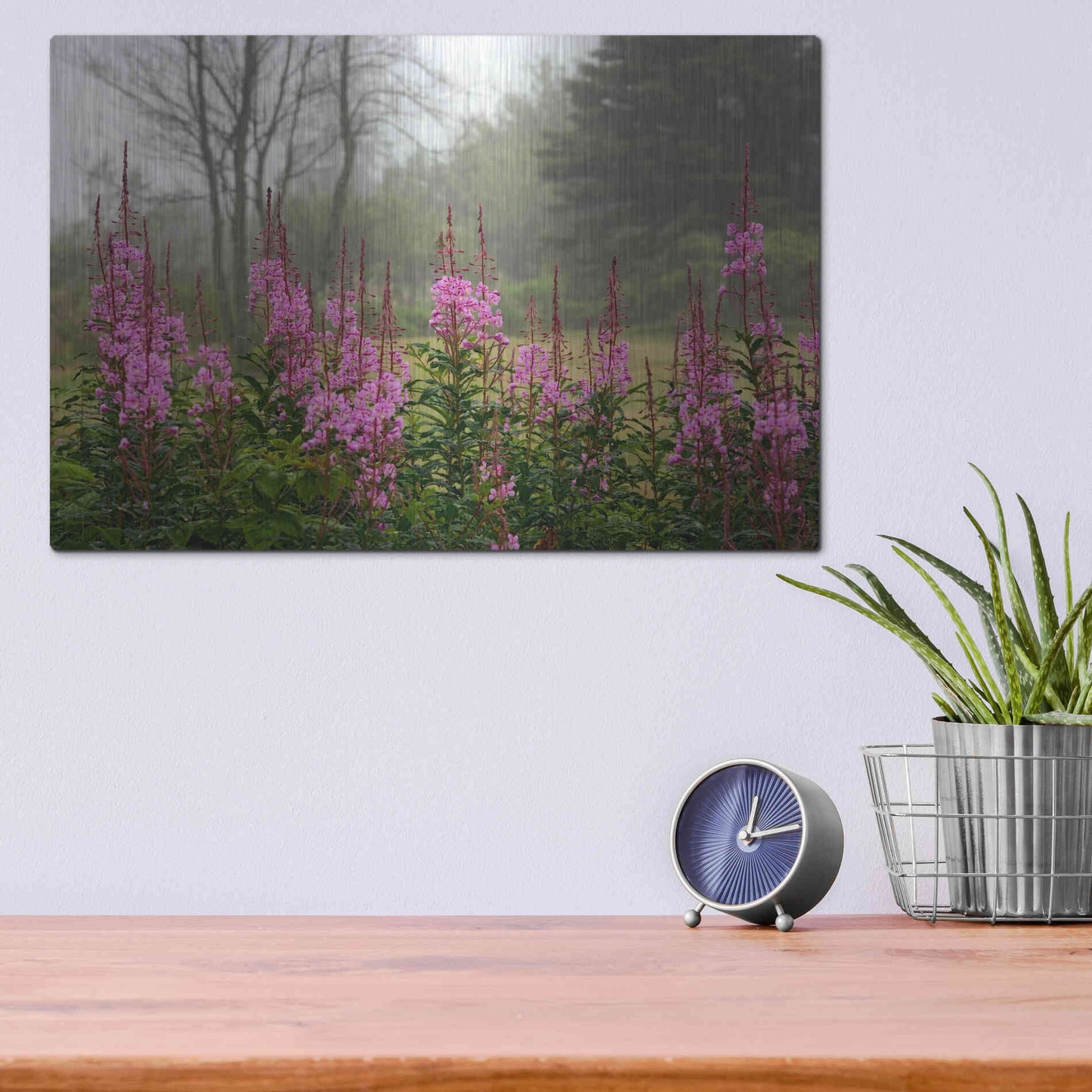 Luxe Metal Art 'Campobello Lupine' by Mike Jones, Metal Wall Art,16x12