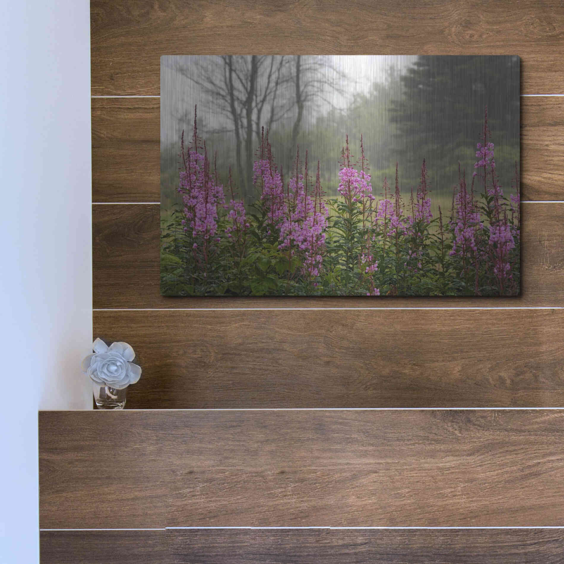 Luxe Metal Art 'Campobello Lupine' by Mike Jones, Metal Wall Art,16x12
