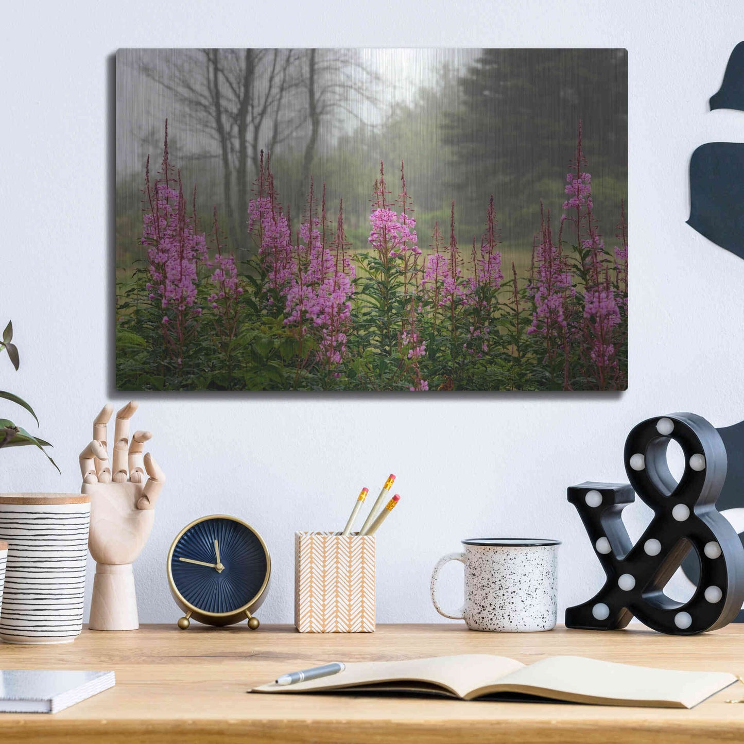 Luxe Metal Art 'Campobello Lupine' by Mike Jones, Metal Wall Art,16x12