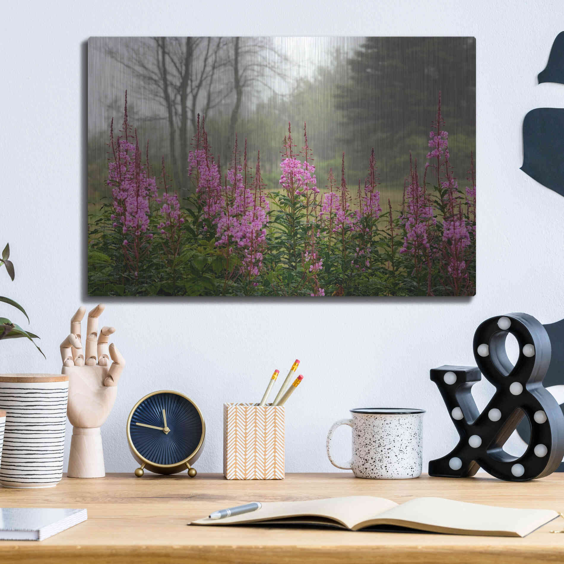 Luxe Metal Art 'Campobello Lupine' by Mike Jones, Metal Wall Art,16x12