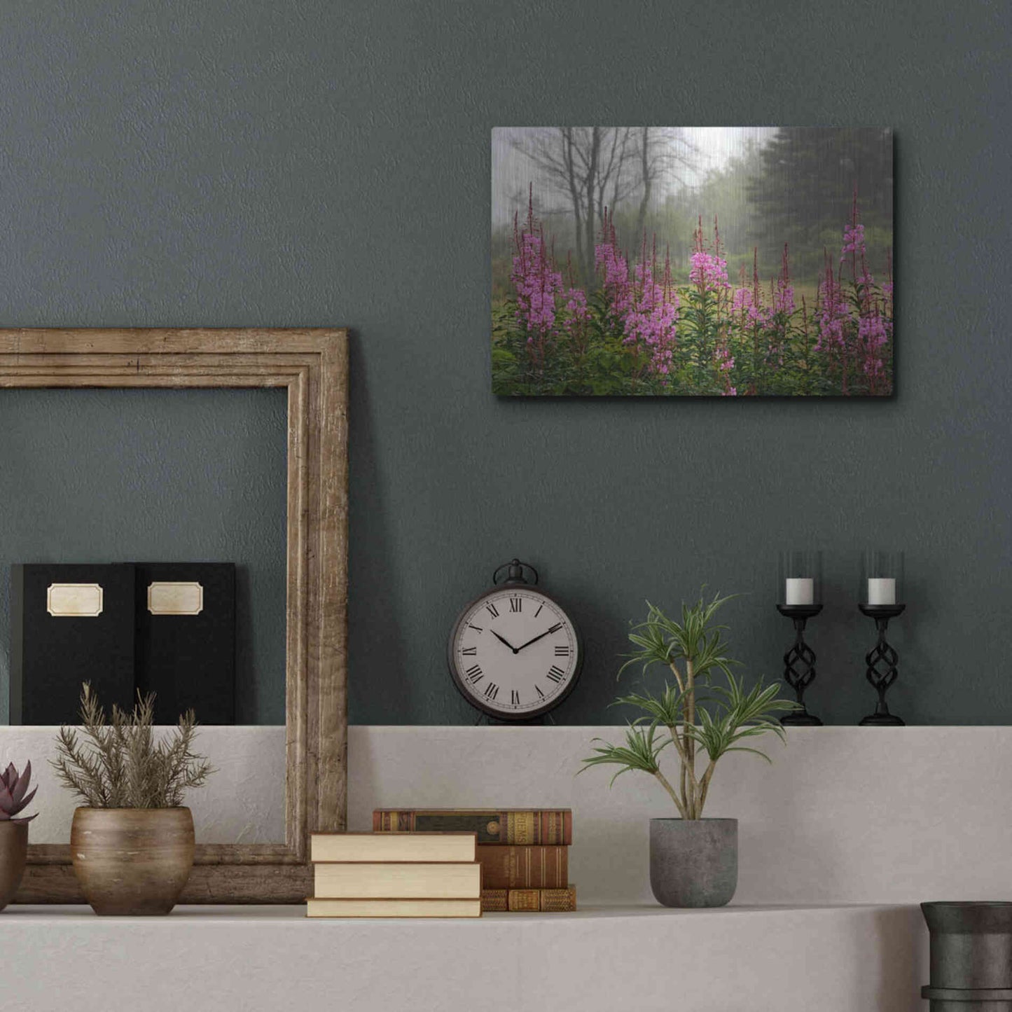 Luxe Metal Art 'Campobello Lupine' by Mike Jones, Metal Wall Art,16x12