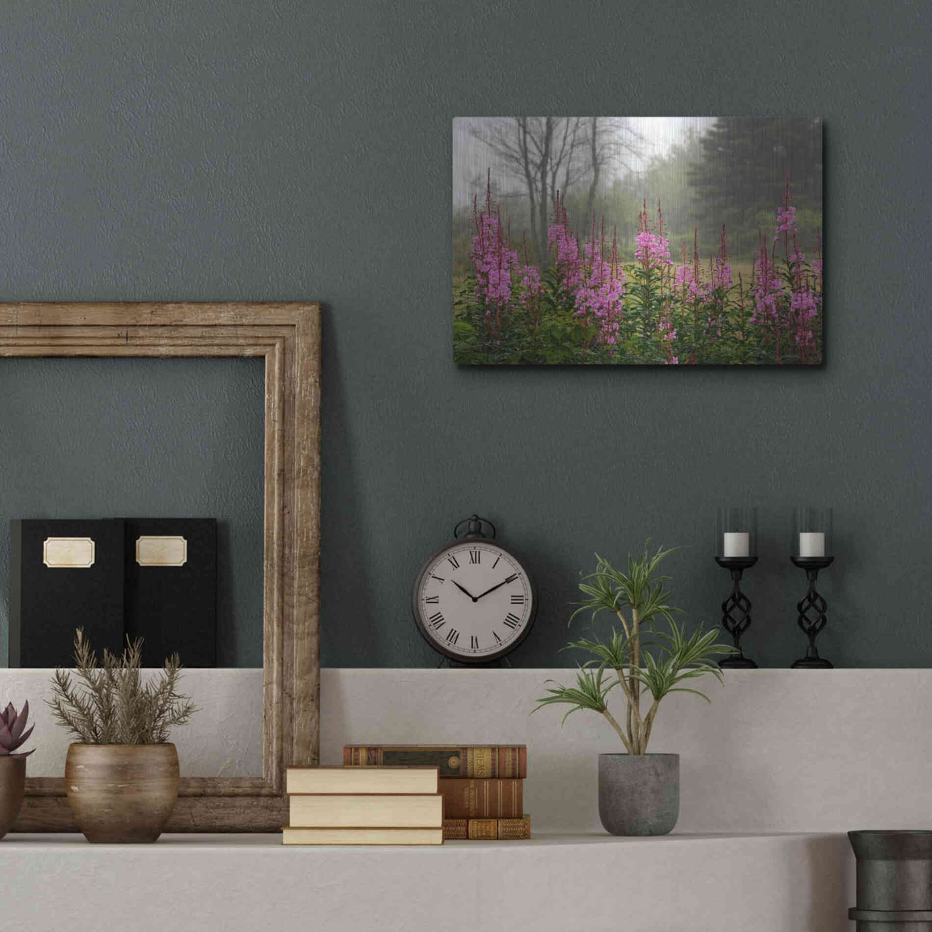 Luxe Metal Art 'Campobello Lupine' by Mike Jones, Metal Wall Art,16x12