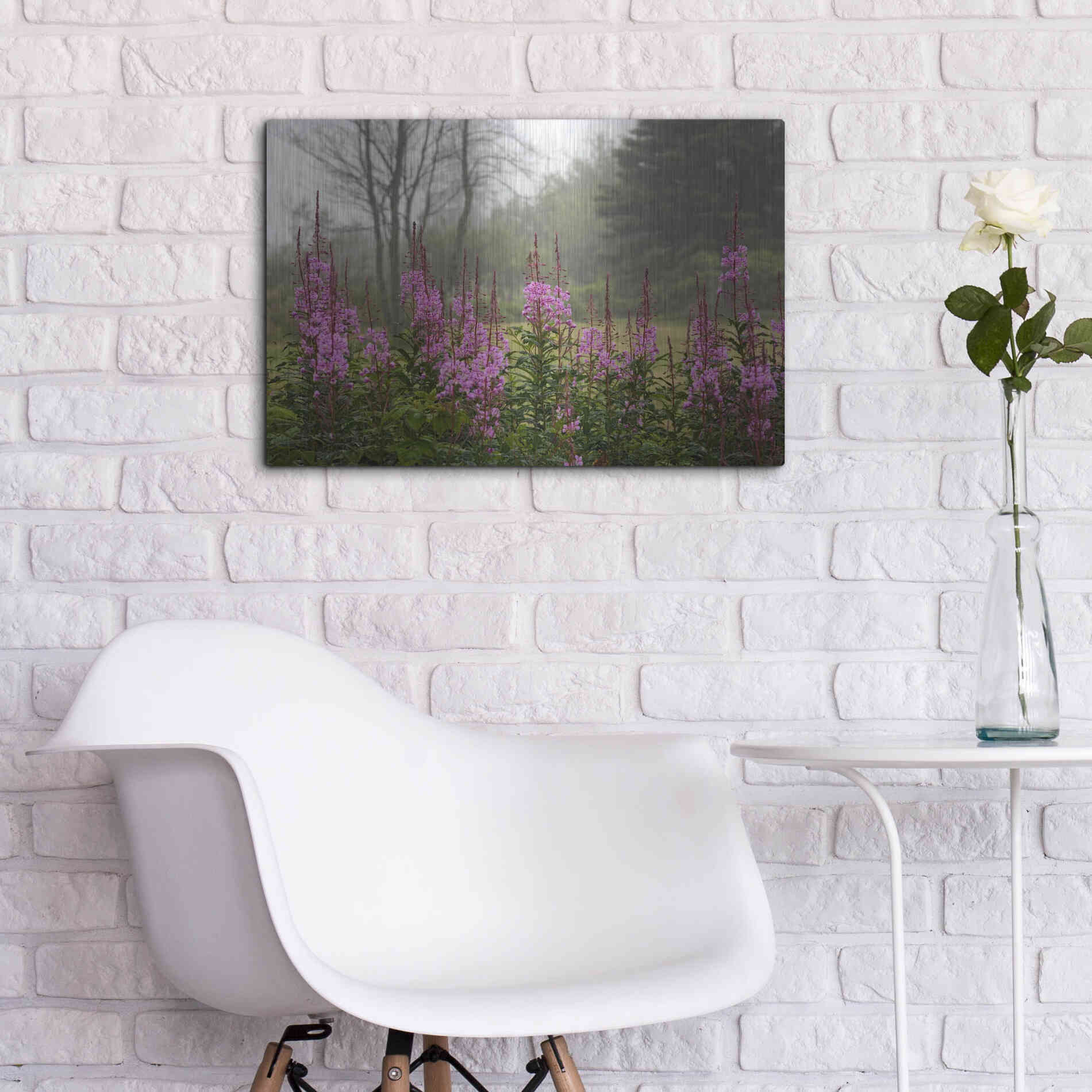 Luxe Metal Art 'Campobello Lupine' by Mike Jones, Metal Wall Art,24x16