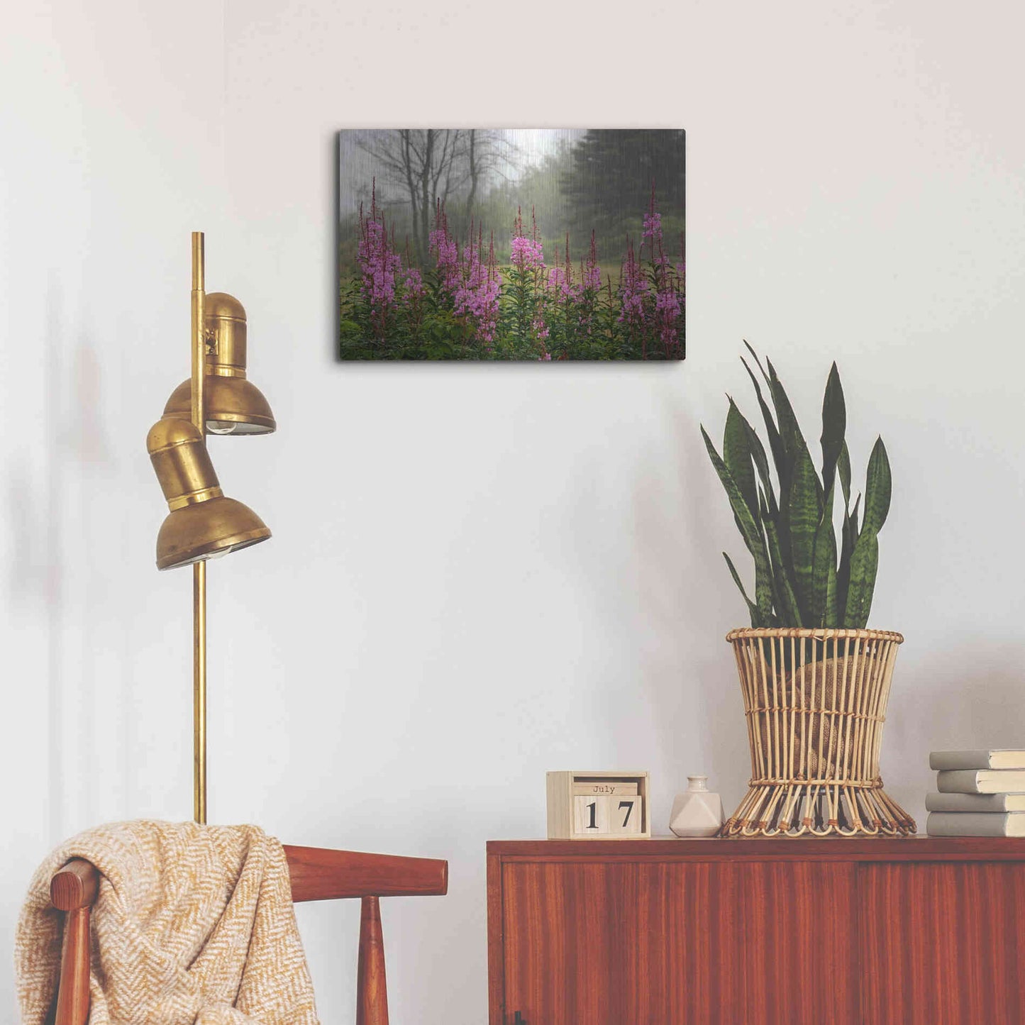 Luxe Metal Art 'Campobello Lupine' by Mike Jones, Metal Wall Art,24x16