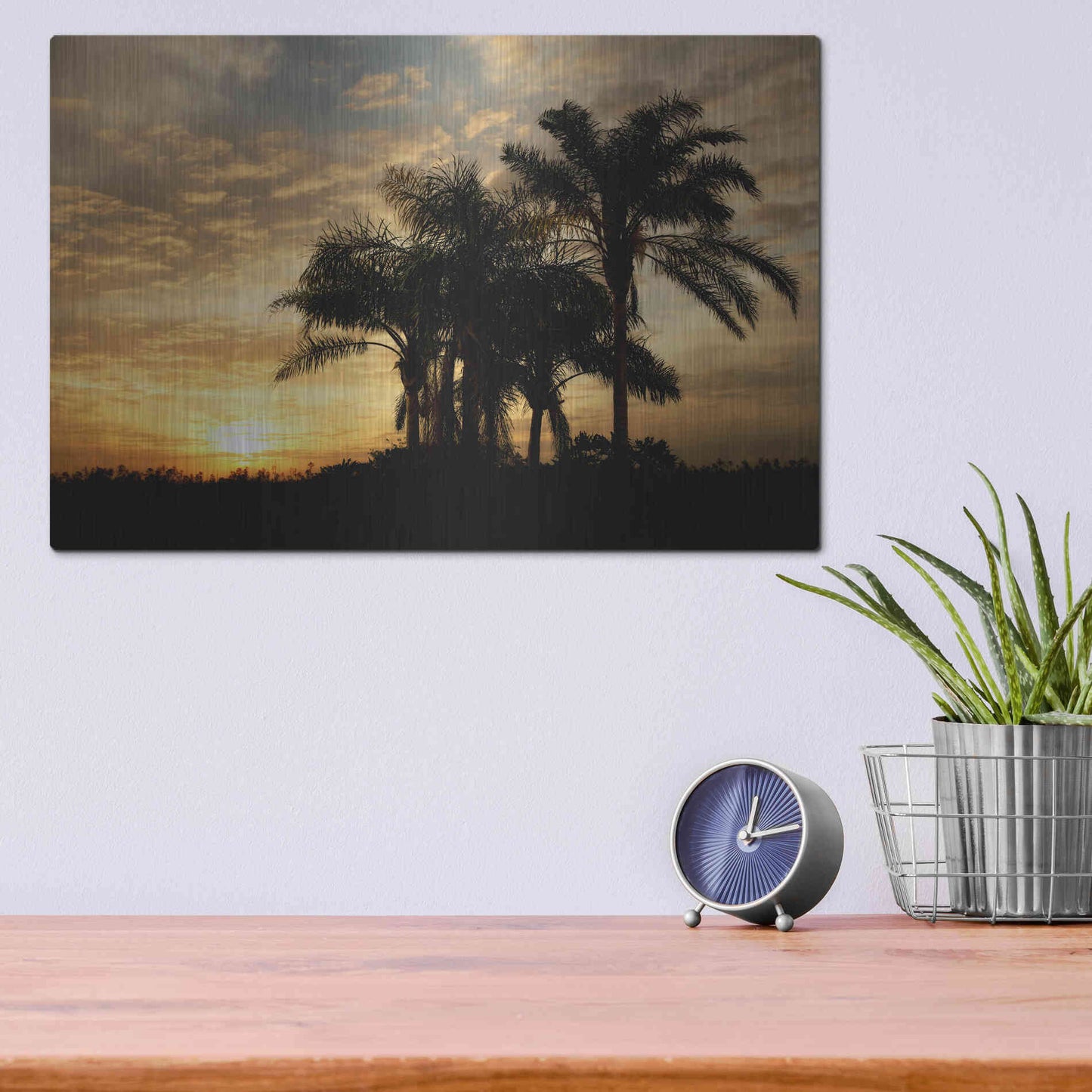 Luxe Metal Art 'Everglades Sunrise' by Mike Jones, Metal Wall Art,16x12