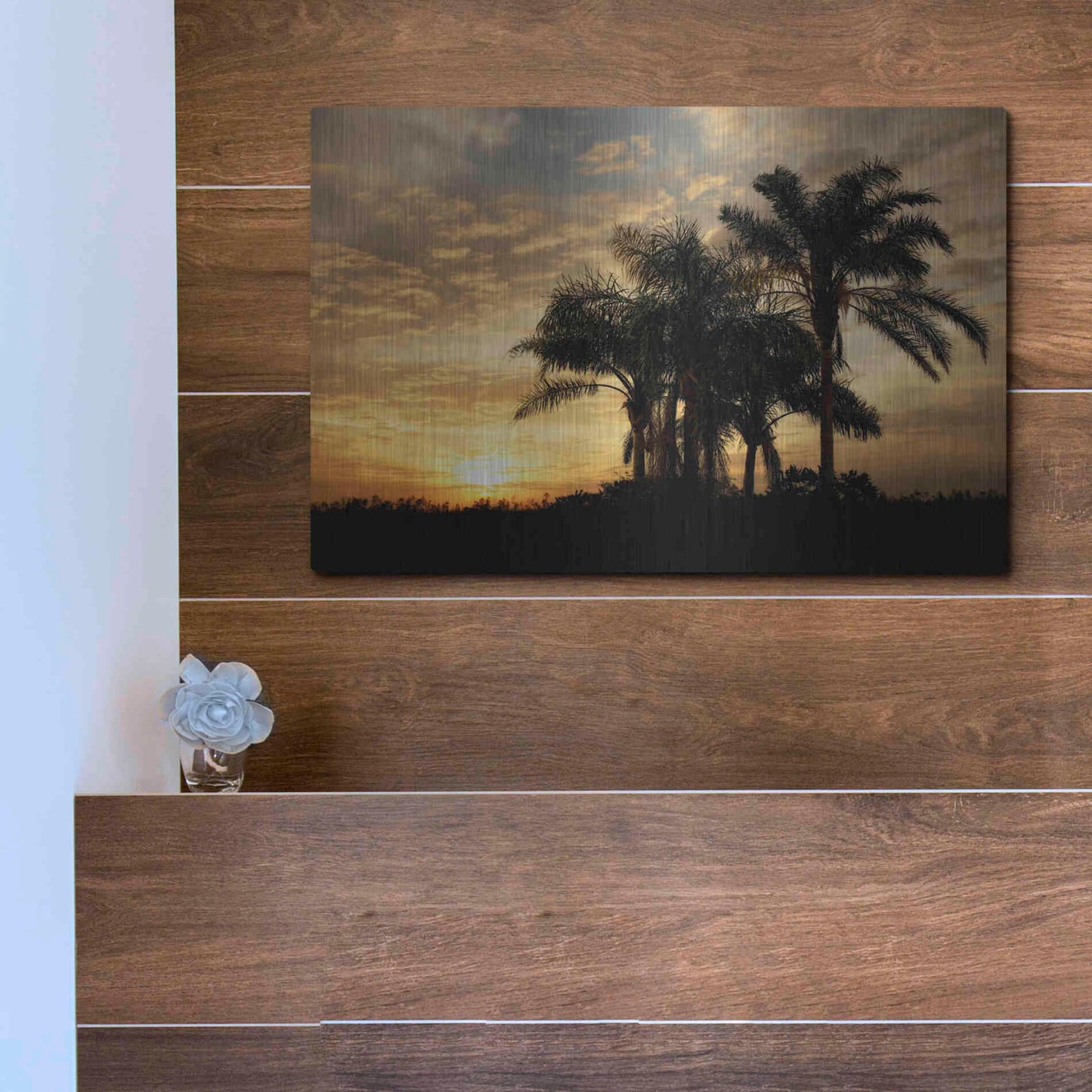 Luxe Metal Art 'Everglades Sunrise' by Mike Jones, Metal Wall Art,16x12