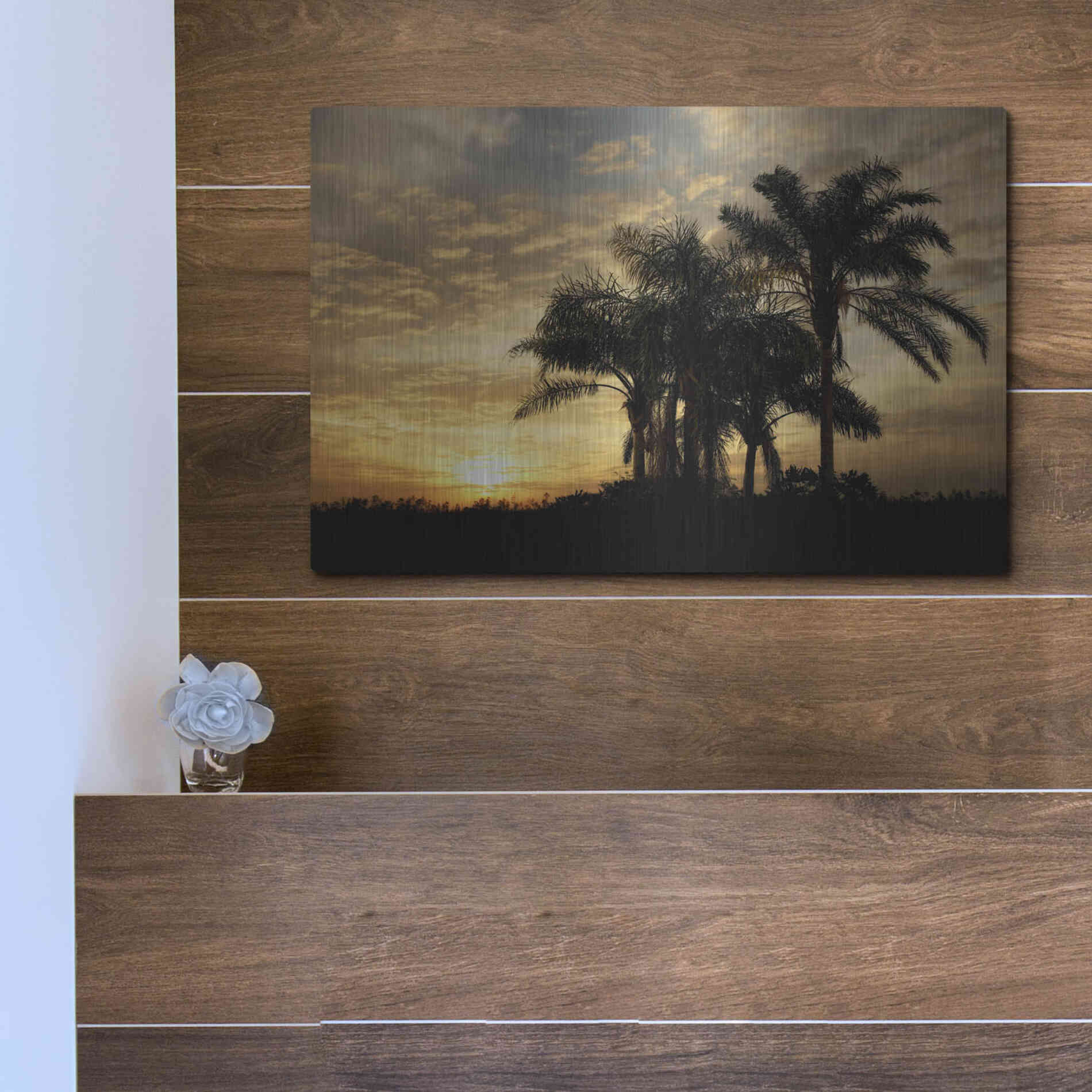Luxe Metal Art 'Everglades Sunrise' by Mike Jones, Metal Wall Art,16x12