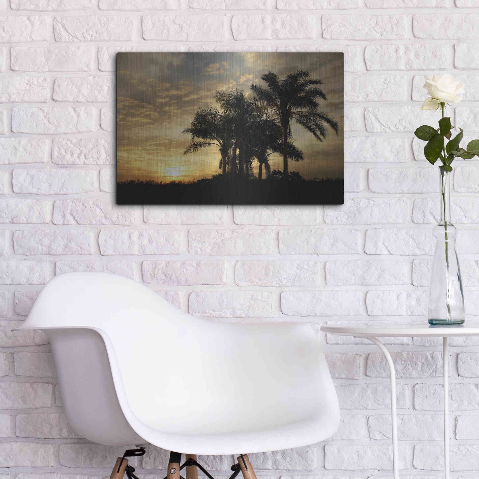 Luxe Metal Art 'Everglades Sunrise' by Mike Jones, Metal Wall Art,24x16