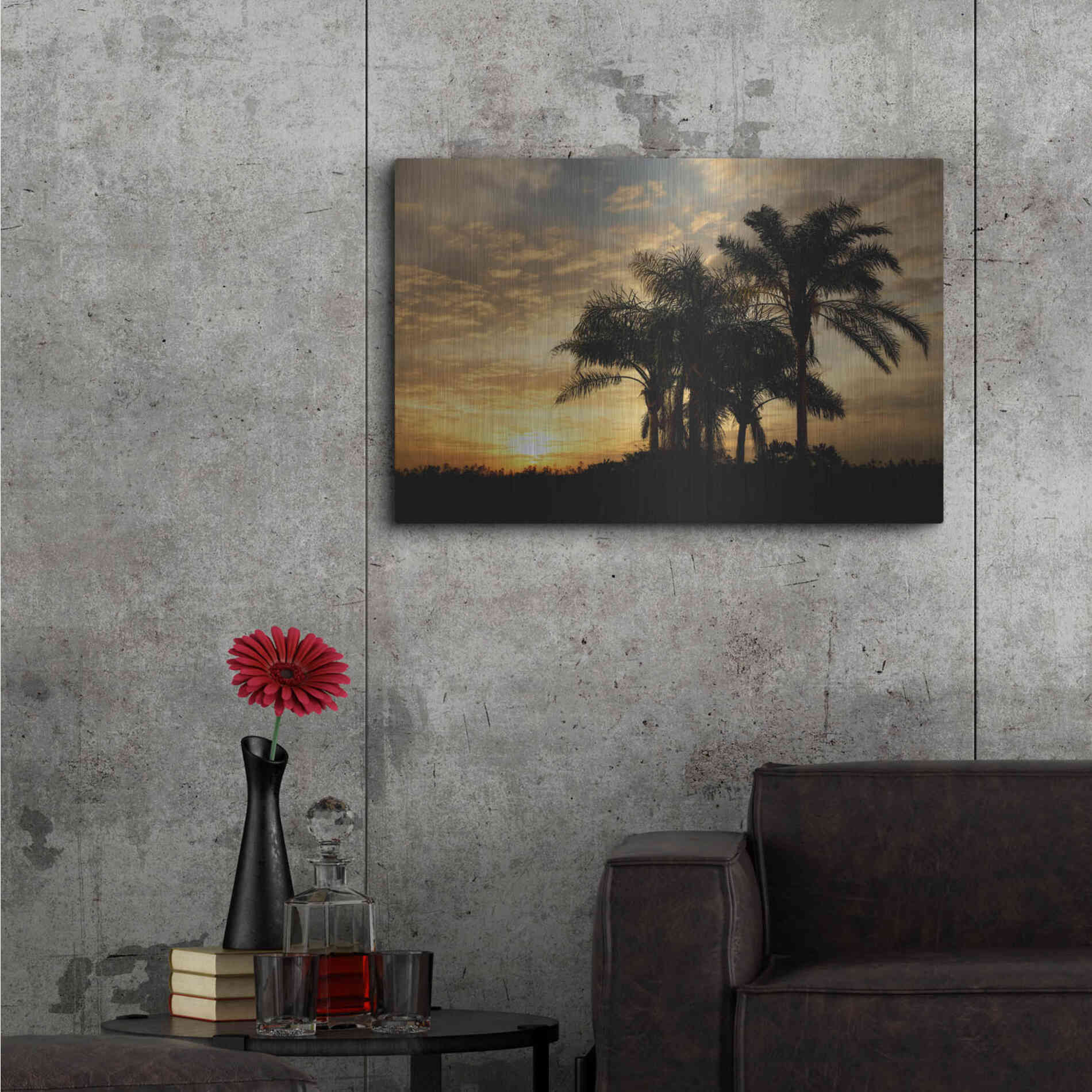 Luxe Metal Art 'Everglades Sunrise' by Mike Jones, Metal Wall Art,36x24