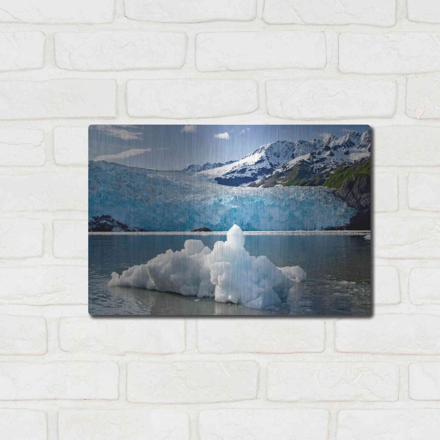 Luxe Metal Art 'Iceburg' by Mike Jones, Metal Wall Art,16x12