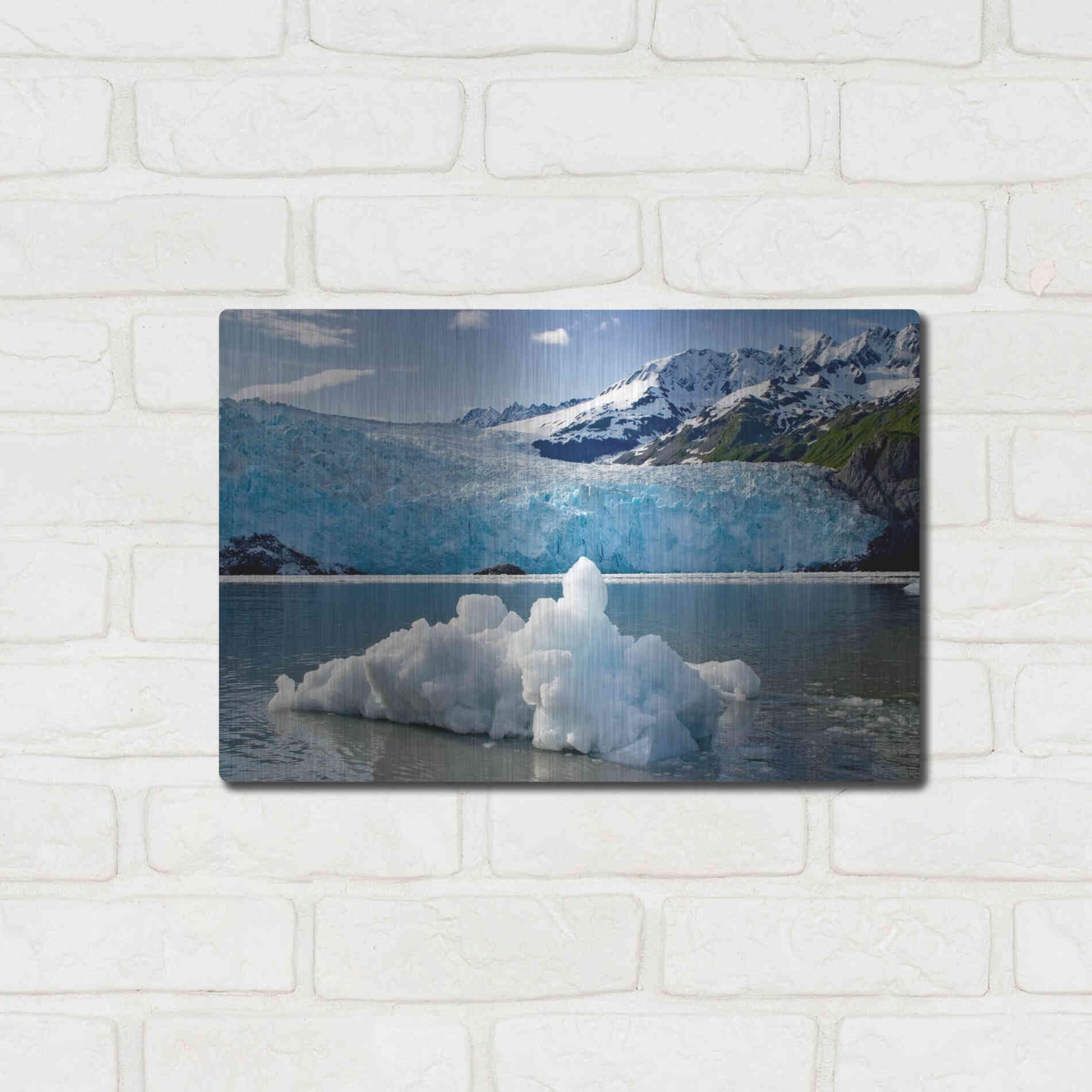 Luxe Metal Art 'Iceburg' by Mike Jones, Metal Wall Art,16x12