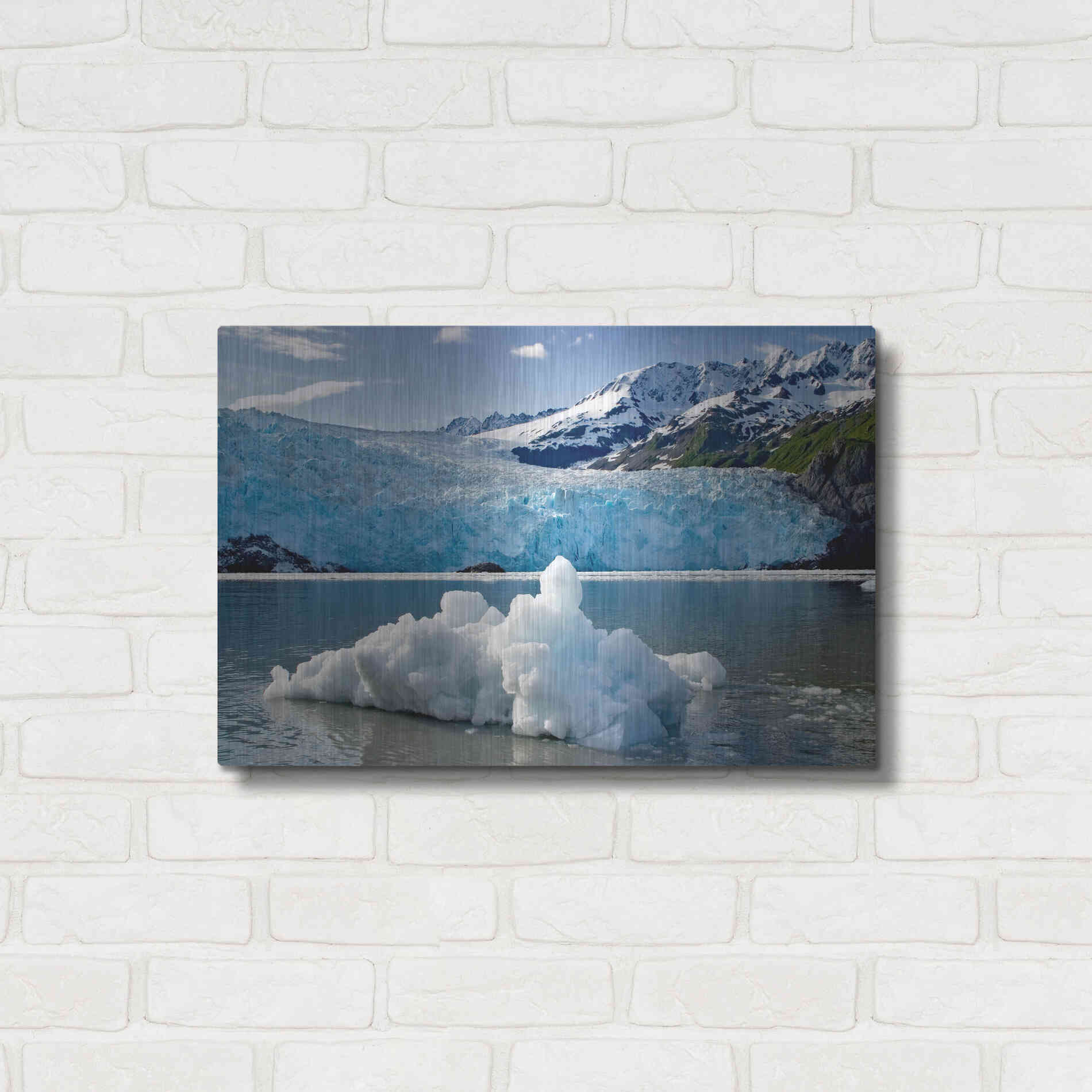 Luxe Metal Art 'Iceburg' by Mike Jones, Metal Wall Art,24x16