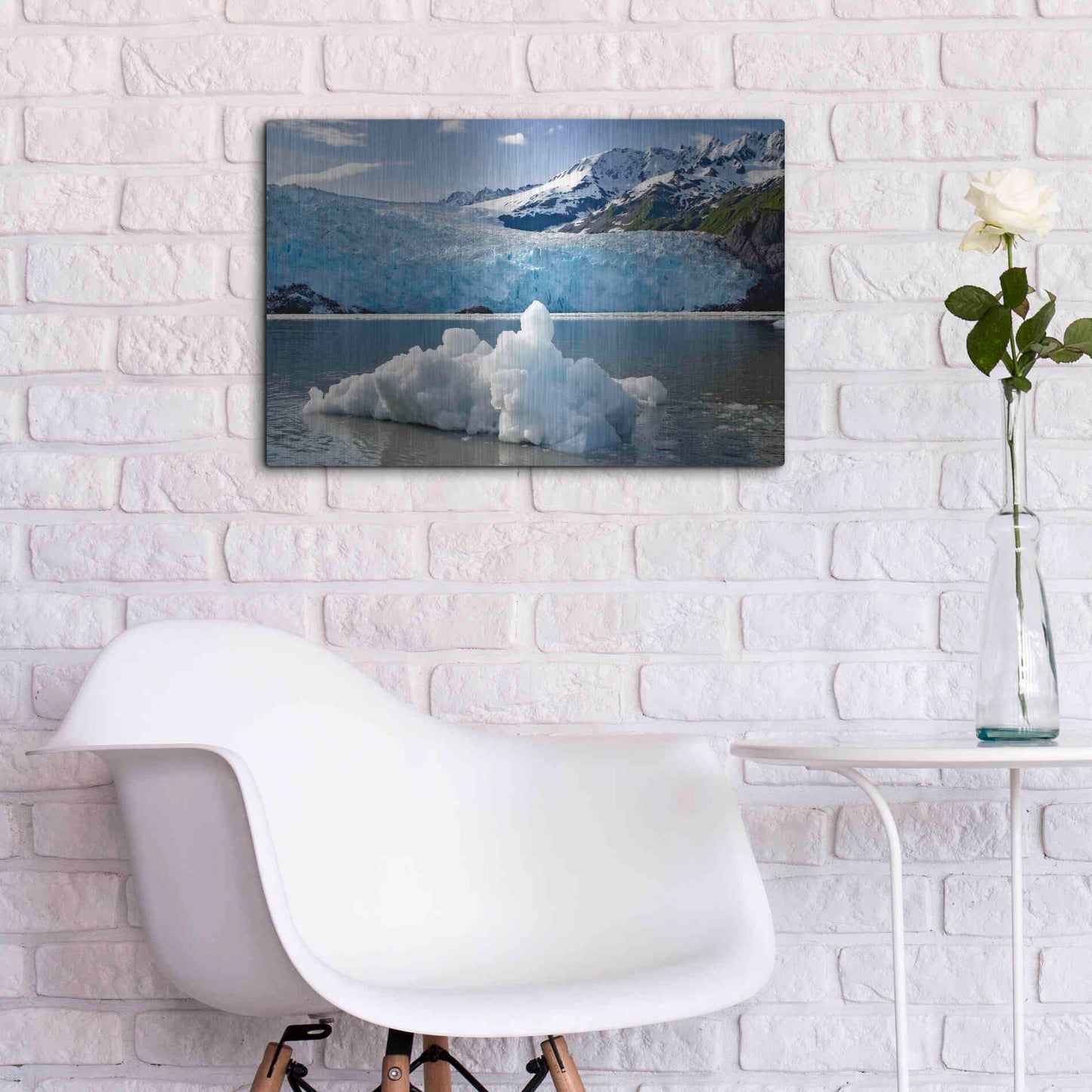 Luxe Metal Art 'Iceburg' by Mike Jones, Metal Wall Art,24x16