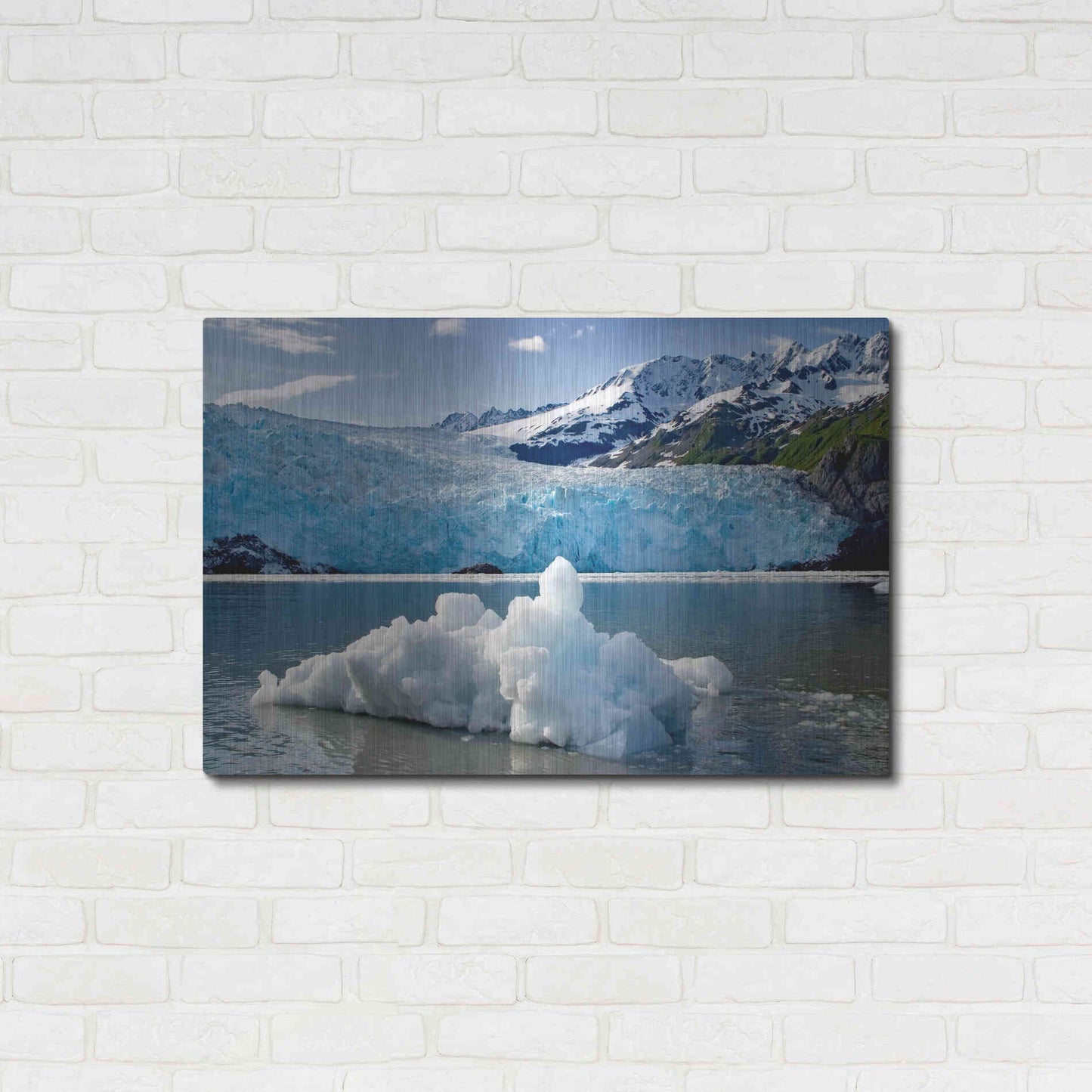Luxe Metal Art 'Iceburg' by Mike Jones, Metal Wall Art,36x24